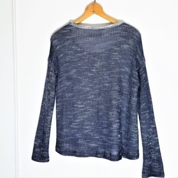 Splendid Blue Slouchy Oversized Pullover Sweater - Picture 3 of 7